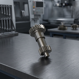 Expert Customized Spline Structure Motor Stainless Steel Helical <b>Gears</b> Chrome-Coated Finish High Precision CNC Machined Shaft - Product Image 3
