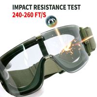 Yijia tactique Airsoft lunettes résistant aux chocs Anti-buée lunettes Camouflage lunettes de sécurité pour la chasse au tir