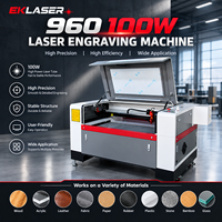Machine de gravure laser CO2 Pass Through 6090 avec tube Reci W4 100W refroidi par eau pour bois, acrylique, cuir, verre, AI, PLT