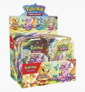 Pokémon TCG Scarlet & Violet Prismatic Evolutions Mini Tin Display Box Eeveelutions Tarjetas Coleccionables - Product Image 1