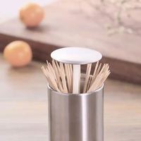 Porte-cure-dents en acier inoxydable Secret Stash Durcissement Dent Cure-dents Distributeur Presse Automatique Signature Cure-dents Organisateur
