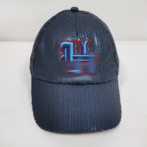 Casquettes de baseball unisexes Gameday Bling à paillettes <span class=keywords><strong>5</strong></span> panneaux Antonio noires, taille ajustable, broderie de fan de <span class=keywords><strong>sport</strong></span>, casquettes à paillettes personnalisées - Product Image 6