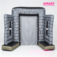 Arche gonflable d'Halloween sur le thème de l'horreur pour l'entrée d'une maison hantée, arche gonflable effrayante de scène de crime pour la décoration de fête