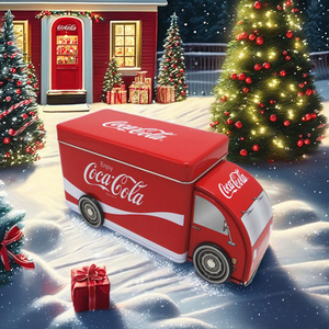 Xe tải hộp thiếc tùy chỉnh kẹo giáng sinh Piggy ngân hàng hình dạng xe tải hộp thiếc - Product Image 1