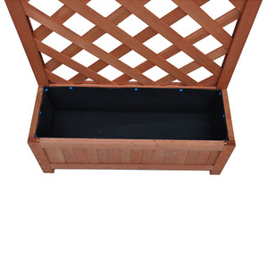<strong>Planters</strong> Outdoor <strong>Large</strong> Eco-Friendly Durable Fir Wood Box Minimalist Design Garden Pots Lattice <strong>Trellis</strong> Climbing Plants Home - Product Image 6
