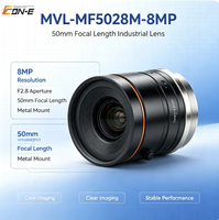 Lensa Visi Mesin HIKROBOT 8MP MVL-MF5028M-8MP FA 50mm Panjang Fokus Tetap C-Mount Apertur Manual Aluminium Resolusi Tinggi