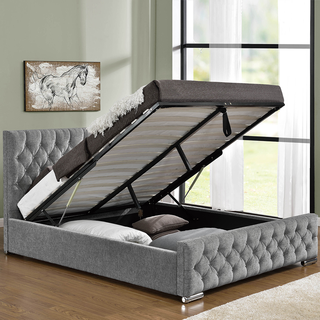 Gas Lift Bed Bed Frame with Gas Lift Storage Design