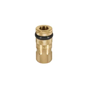 BOX 6 Raccordo Rapido in Ottone, Femmina, Filettatura NPT da 1/4 di Pollice, TRUPER - Product Image 1