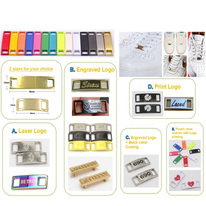 Charms per scarpe cromate lucide, Dubraes, etichette in pizzo per scarpe con Logo Laser - Product Image 5