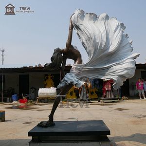 Наружная бронзовая голая сексуальная танцевальная статуя девушки скульптура женская статуэтка из бронзы - Product Image 4