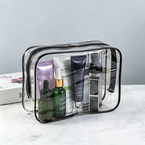 Custom Logo <b>Transparent</b> PVC Cosmetic <b>Bag</b> Waterproof Portable Stain Resistant Toiletry Pouch Zipper Travel <b>Makeup</b> Organizer - Product Image 4