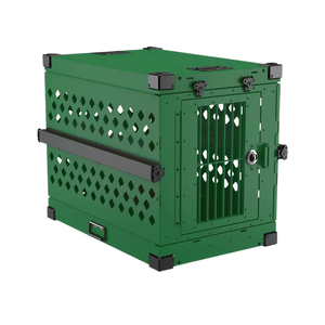 Heavy Duty Commercial Use Stackable Aluminum Dog <b>Crate</b> with Wheels Easy Fold for Pet Shop Kennel Airport Hotel - Product Image 1
