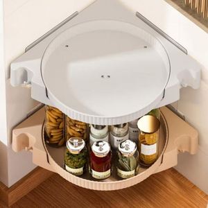 360 Rotating Spinning <b>Corner</b> Shelf Storage Lazy Susan <b>Corner</b> Shower Caddy <b>Bathroom</b> Rotating <b>Corner</b> Round Rack with Hanger - Product Image 3