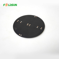 Panneau solaire monocristallin PERC rond de 110 mm résistant aux UV avec une efficacité de 22,7 % pour les projets de fontaines solaires extérieures DIY -Foldsun