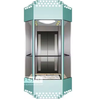 FUJI Design moderno ad alta capacità di casa e centro commerciale ascensore interno con Gearless trazione macchina AC Drive PVC pavimento