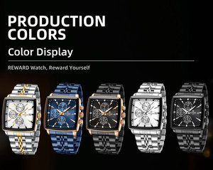 REWARD RD81100M Reloj de Cuarzo para Hombre, Resistente al Agua 30M, de Acero Inoxidable, Estilo Ejecutivo, Cronógrafo 81100, Clásico y Moderno - Product Image 6