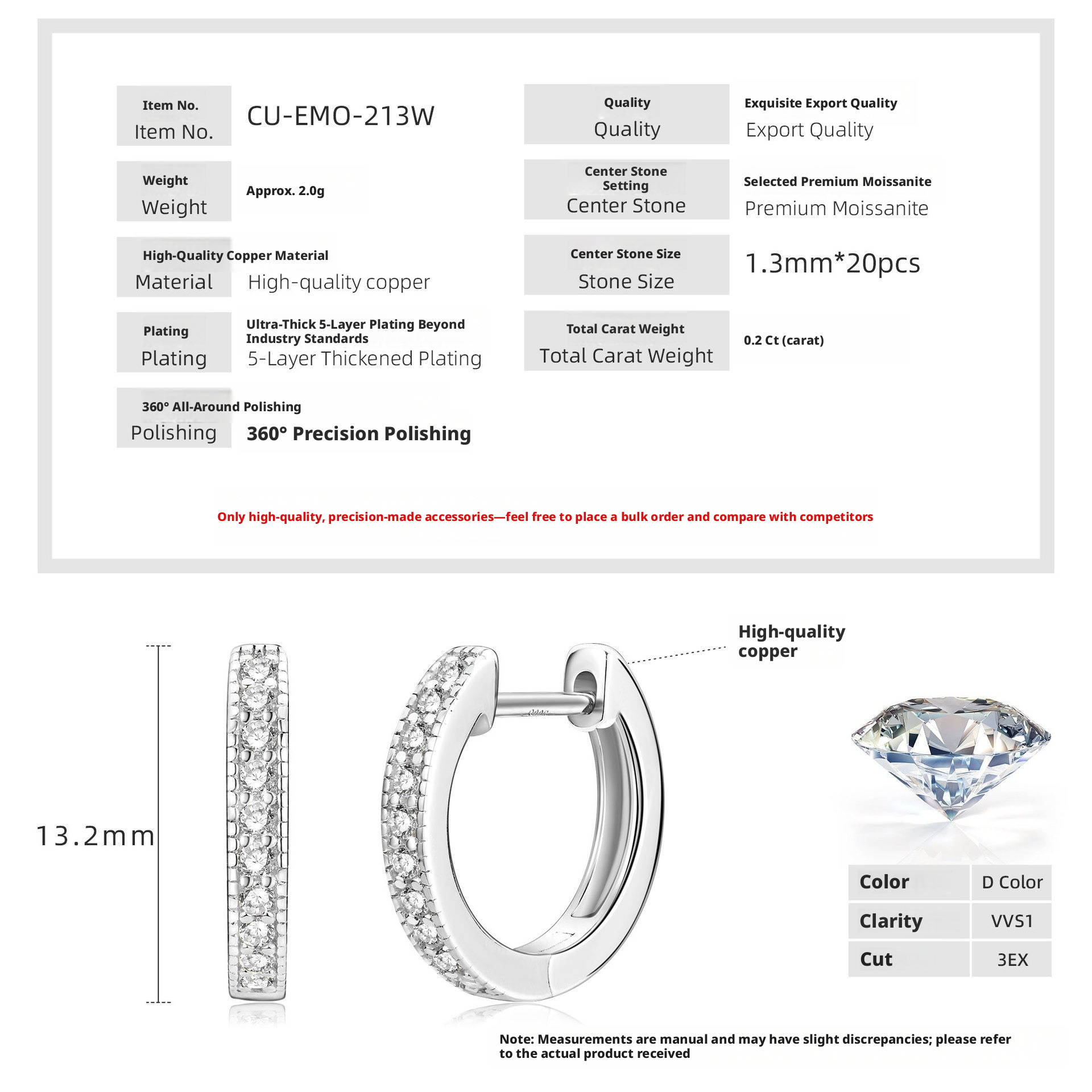 Single row earrings[KYellow]