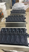 Nouvelle conception, 4 pièces, machine à gaufres commerciale pour la cuisson du pain, machine à gaufres en forme de chaussure à vendre