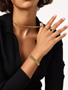 Design de mode Laiton Plaqué Or et Ruban Chaîne Bracelet Affaires Étanche Bijoux Montre Bracelet Bracelet - Product Image 3