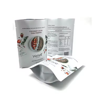 Stampa personalizzata Soft Touch Stand up mais biologico lino semi di verdure Chia sacchetto di plastica riciclabile imballaggio - Product Image 4