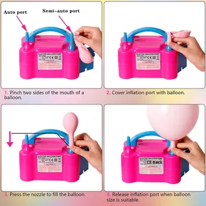 منفاخ بالونات كهربائي محمول 73005، مضخة نفخ البالونات لتزيين الحفلات وملحقات البالونات - Product Image 3