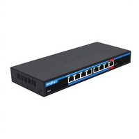 Extenseur PoE Gigabit 1 Port BT 90W en entrée vers 7 Ports en sortie à 30W, extension 100 mètres, Plug and Play, aucune alimentation externe requise, 1G