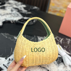 Mini Borsa Vintage in Tela <span class=keywords><strong>e</strong></span> Vimini, Borse di Paglia per Donne, Marca di Lusso, Nuova Borsa alla <span class=keywords><strong>Moda</strong></span>, Eleganti Nuove Borse a Mano - Product Image 5