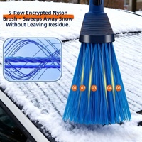 Brosse à neige et grattoir à glace en acier inoxydable extensible pour voiture, détachable, pour pare-brise, anti-givre, approvisionnement en gros usine
