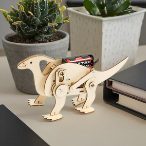 Gốc gỗ Montessori Khủng long đồ chơi học tập DIY giáo dục khoa học kỹ thuật đài phát thanh điều khiển từ xa thiết lập - Product Image 1