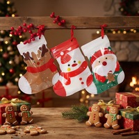 Sacs cadeaux de Noël personnalisés en gros, sacs refermables en Mylar avec fermeture éclair pour emballage de collations et bijoux, directement de l'usine, OEM ODM