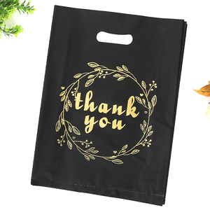 Offre Spéciale : Sacs en plastique personnalisés découpés sur mesure avec poignée, sacs <span class=keywords><strong>de</strong></span> courses en plastique « Merci » <span class=keywords><strong>pour</strong></span> événements et fêtes - Product Image 4
