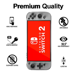 ฟิล์มกันรอยกระจกนิรภัยใสพิเศษสำหรับ <span class=keywords><strong>Nintendo</strong></span> Switch <span class=keywords><strong>2</strong></span> รุ่นปี 2025 ฟิล์มกันรอยหน้าจอใส HD สำหรับ NS2 - Product Image 4