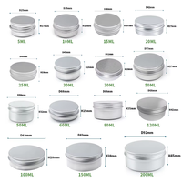 Vente en gros de boîtes en aluminium rondes personnalisées de 200 ml, boîtes cosmétiques, contenants pour épices, bouteilles en métal