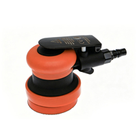 Lijadora Orbital Aleatoria Neumática de Paletas Rotativas de 3 Pulgadas (75mm) y 13000 RPM, Pulidora de Palma Neumática con Velocidad Variable y Velcro para Madera, Coche y Metal
