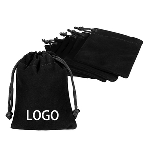 Promotional Custom Logo Velvet Drawstring Bag Cloth <b>Gift</b> Storage Velvet Jewelry Pouch for Jewelry Wedding Party Candy Velvet Bag - Product Image 1