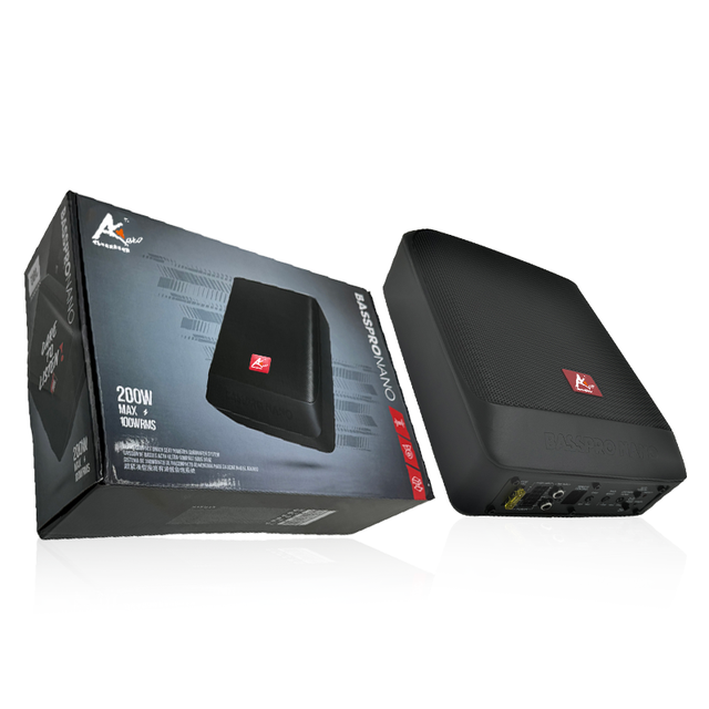 AK-JB68 Subwoofer SPL Active Car Audio System Subwoofer Hot Sale BASSPRO NANO Car Audio Under Seat Slim Woofer