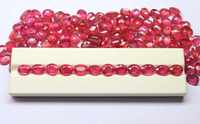 Pierre précieuse en rubis naturel, taille brillante, facettée, pierres lâches, effet lumineux, 20-45 mm, certifiées par une tierce partie, 8-12 g, fabrication de bijoux
