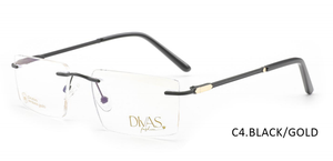 Monture <span class=keywords><strong>de</strong></span> lunettes carrée sans monture <span class=keywords><strong>de</strong></span> haute qualité, ultra-légère, <span class=keywords><strong>grande</strong></span> monture, lunettes métalliques pour hommes d'affaires, adaptées au travail - Product Image 4