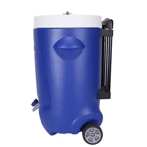 塑料冷却器壶拉杆罐热卖啤酒桶休闲果汁徒步旅行野营冰柜带轮子冷却器箱