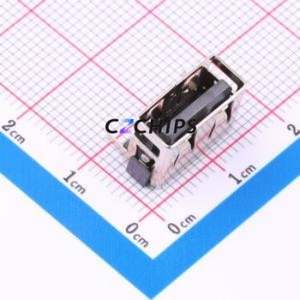 10.0 HCHTZB6.3 USB Connector SMD Connector ( Connector Type: Type-A )( Protocol Standard: USB 2.0 )( Gender: Female ) - Product Image 1