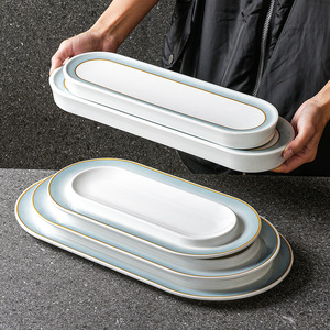Xiangyuan <b>melamine</b> tableware <b>plates</b> for restaurants, hot pot, barbecue, and sushi; rectangular imitation porcelain <b>plates</b> for - Product Image 3