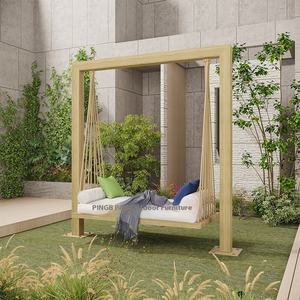 Balançoire d'extérieur design moderne simple ou double chaise suspendue pour balcon ou cour pour usage domestique balançoire extérieure à usage domestique - Product Image 3