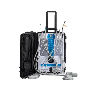 CE Approved GU-P206S Portable Dental Turbine Unit with Ultrasonic Scaler and Curing Light Mobile Dental Cart