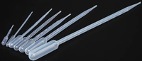 Pipettes Pasteur jetables en plastique 1ml 2ml 3ml 5ml 10ml Pipettes de transfert