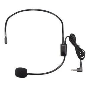 3.5毫米有线耳机头戴式麦克风无绳麦克风，适用于任何语音扬声器放大器