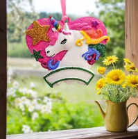 Ornement de Noël Cœur Licorne Personnalisé Fait Main Prix Usine en Gros avec Boîte Nom Personnalisé Résine Écologique à Suspendre