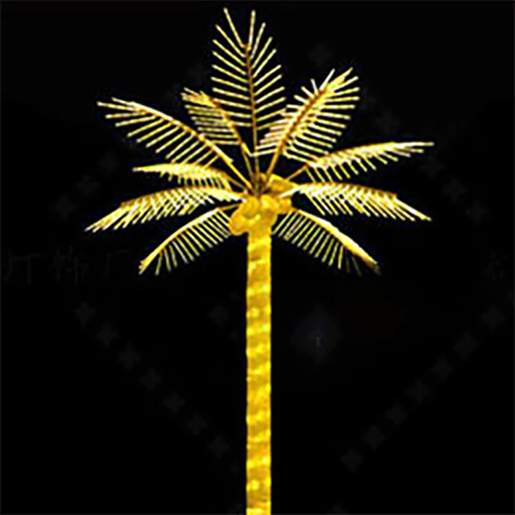 Colorful attractive LED palm tree light garden decoration lighting