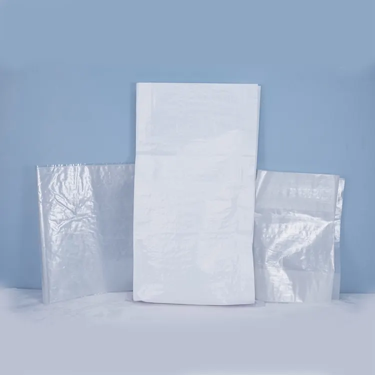 Custom 10kg 25kg 50kg 100kg transparent white pp woven bag sack for rice