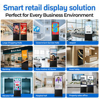 Kiosque interactif LCD sur pied 43/55/65/75/86/98 pouces, affichage numérique 4K Full HD, écran tactile publicitaire, kiosque en libre-service OEM