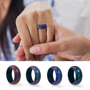 Nuevo diseño de anillos de dedo de estrella, conjunto de bandas, anillo de boda de silicona de compromiso para hombres y mujeres, anillo de banda de boda para parejas - Product Image 2